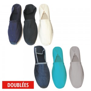 ESPADRILLES UNIES DOUBLÉES T41-T46