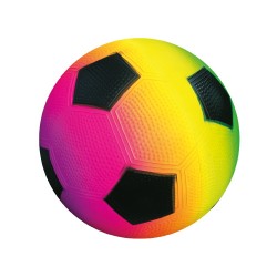 BALLON FOOT MULTICOLORE DÉGONFLÉ 22 CM