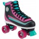 ROLLERS QUAD RETRO FEMME ROSE-BLEU