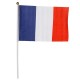 DRAPEAU FRANCE AVEC BAGUETTE 30 X 45 CM