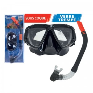 KIT MASQUE TUBA ADULTE VERRE TREMPE