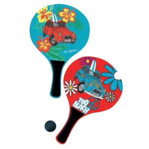 RAQUETTES DE PLAGE BOIS FLUO 8 MM