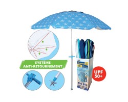 PARASOL POLYESTER ALU ANTI-RETOURNEMENT 200 CM