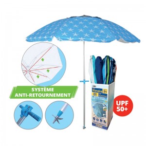 PARASOL POLYESTER ALU ANTI-RETOURNEMENT 200 CM