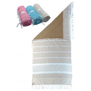 FOUTA COTON DOUBLEE EPONGE 85 X 170 CM