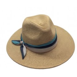 CHAPEAU PAILLE PAPIER BORD BAISSE FEMME 57 CM