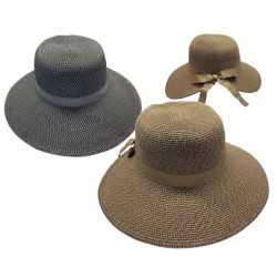 CHAPEAU FEMME PAILLE PAPIER AJUSTABLE