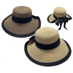 CHAPEAU FEMME PAILLE PAPIER 57 CM AJUSTABLE