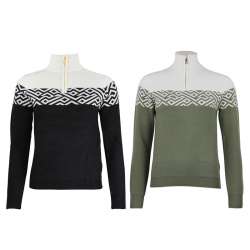 PULL COL ROULÉ DEMI-ZIP FEMME
