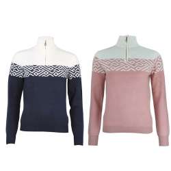 PULL COL ROULÉ DEMI-ZIP FEMME