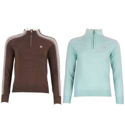 PULL COL ROULÉ DEMI-ZIP FEMME