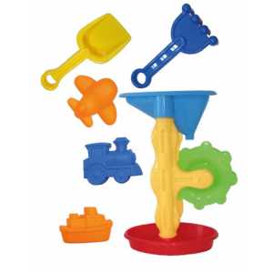 MOULIN GARNI + 4 MOULES + PELLE ET RATEAU