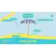 PARASOL POLYESTER UPF 50+ - 155 CM