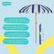 PARASOL POLYESTER UPF 50+ - 155 CM