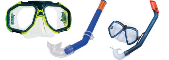 MASQUE DE SNORKELING AVEC TUBA POUR ENFANTS AVEC ANIMAUX 3-6+ ANS 24059